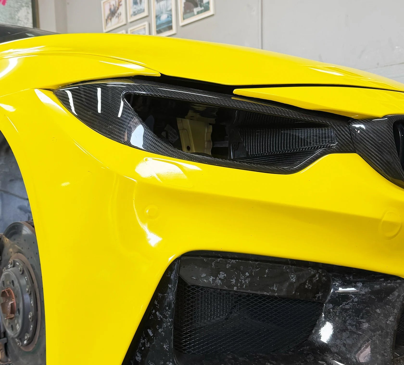 Carbon Fiber Headlight Delete Intake - BMW F82 M4 F80 M3