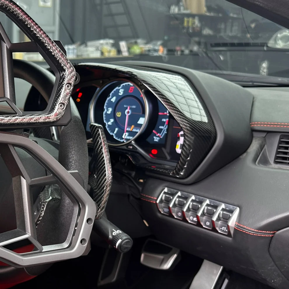 Lamborghini Aventador - Carbon Fiber Instrument Cluster Frame Replacement
