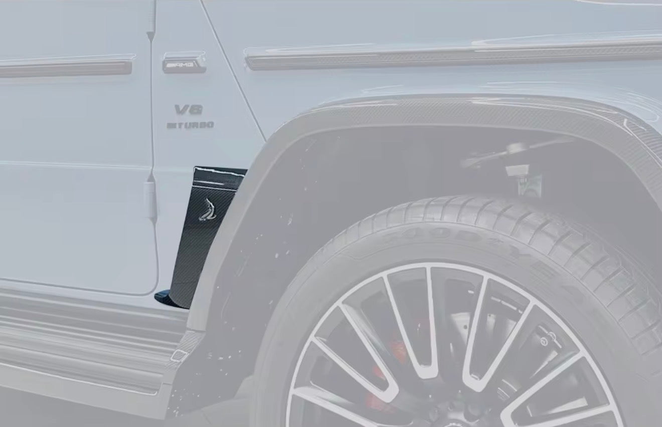 Dry Carbon Fiber TC style Side Air vent Front & Rear cover trim - Mercedes G chassis W465 G63