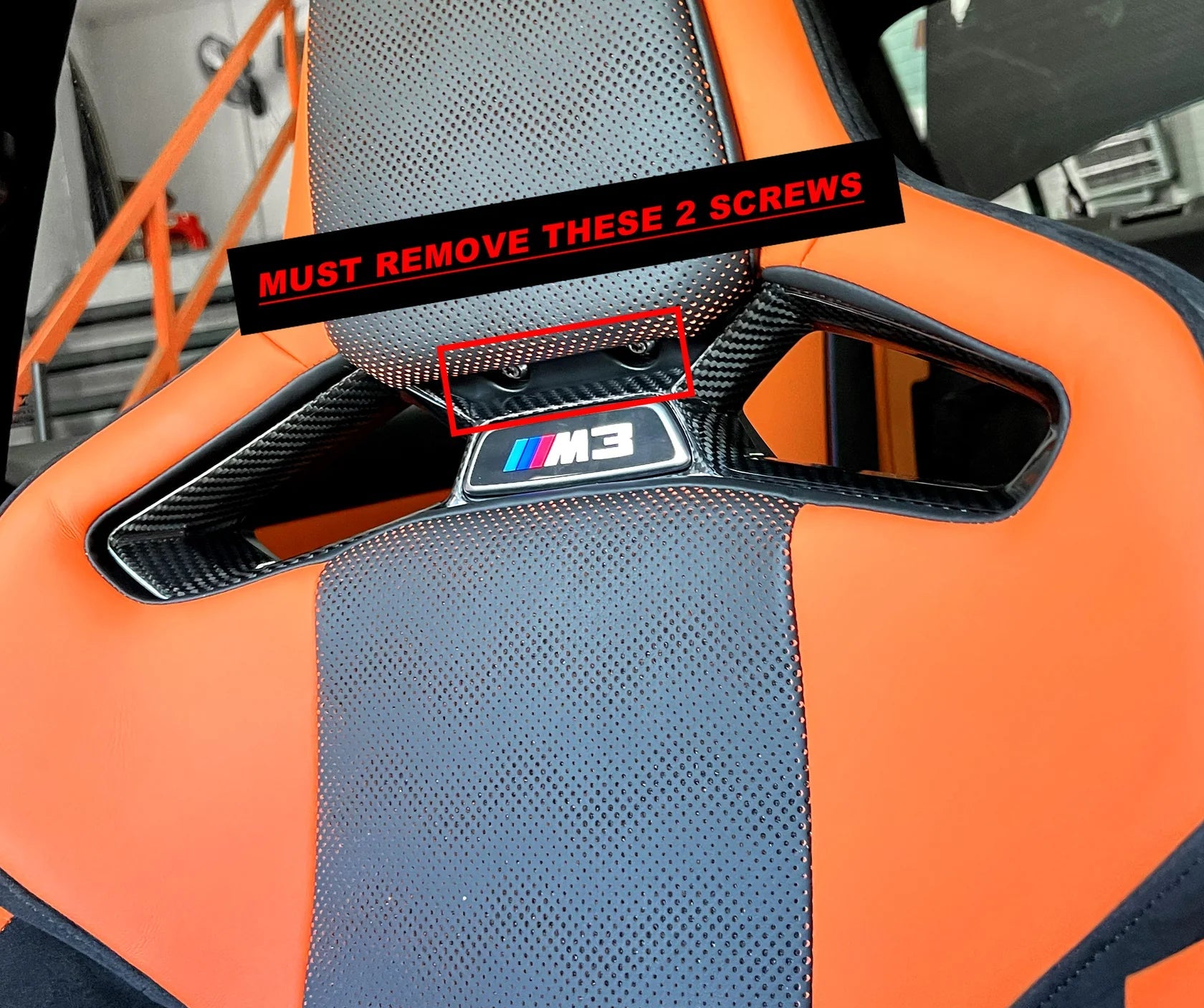 Carbon Fiber Seat Center trim Cover - BMW G80 G81 M3 /G82 G83 M4 /G87 M2