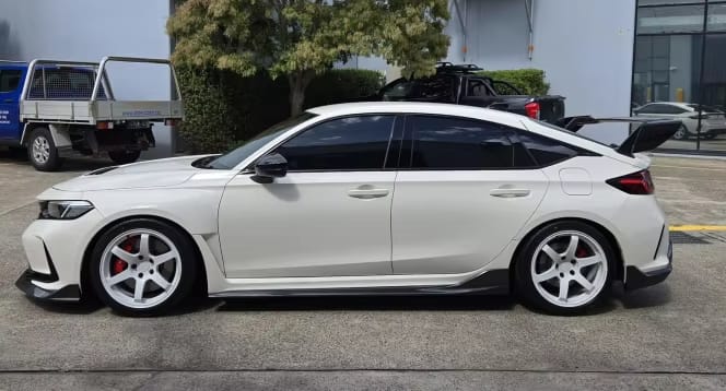 Carbon Fiber A Style Side Skirt - Honda Civic FL5 Type R