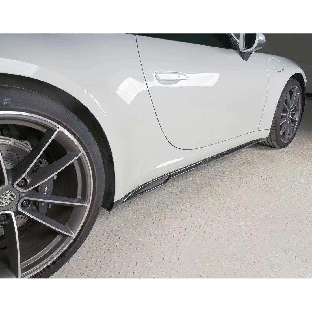 Dry Carbon Fiber 992 Side Skirts V2  - Porsche 992 Carrera S/T/4/4S/Targa