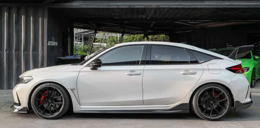 Carbon Fiber A Style Side Skirt - Honda Civic FL5 Type R