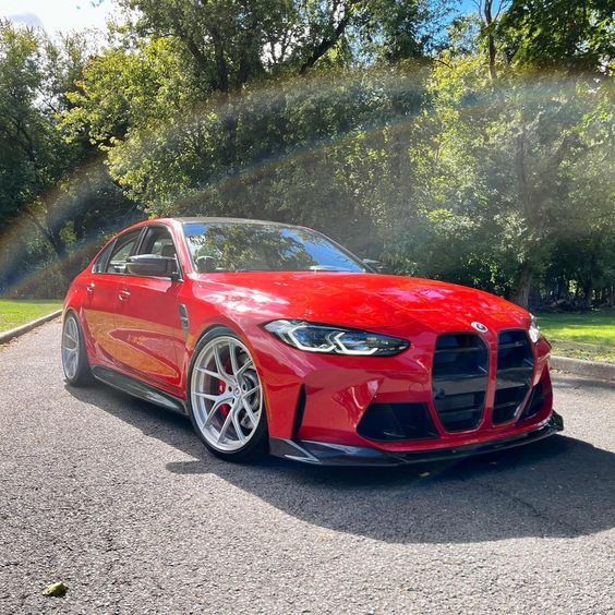 V Style Gloss Black Front Bumper Lip Splitter - BMW G80 M3 & G82 & G83 M4