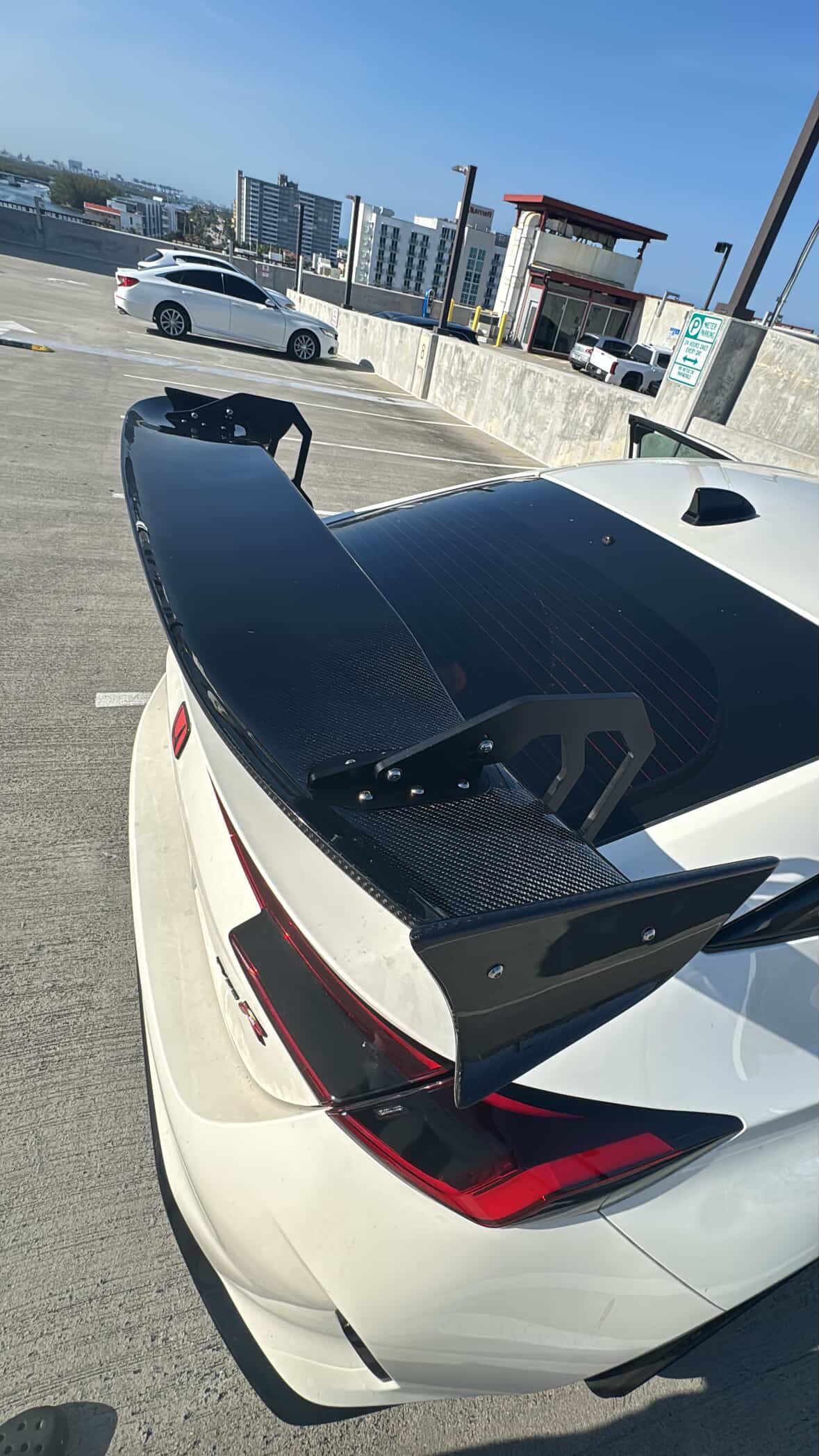 Carbon Fiber Rear Trunk Swan neck Wing - 2023+ Honda Civic Gen 11 FL5 Type R