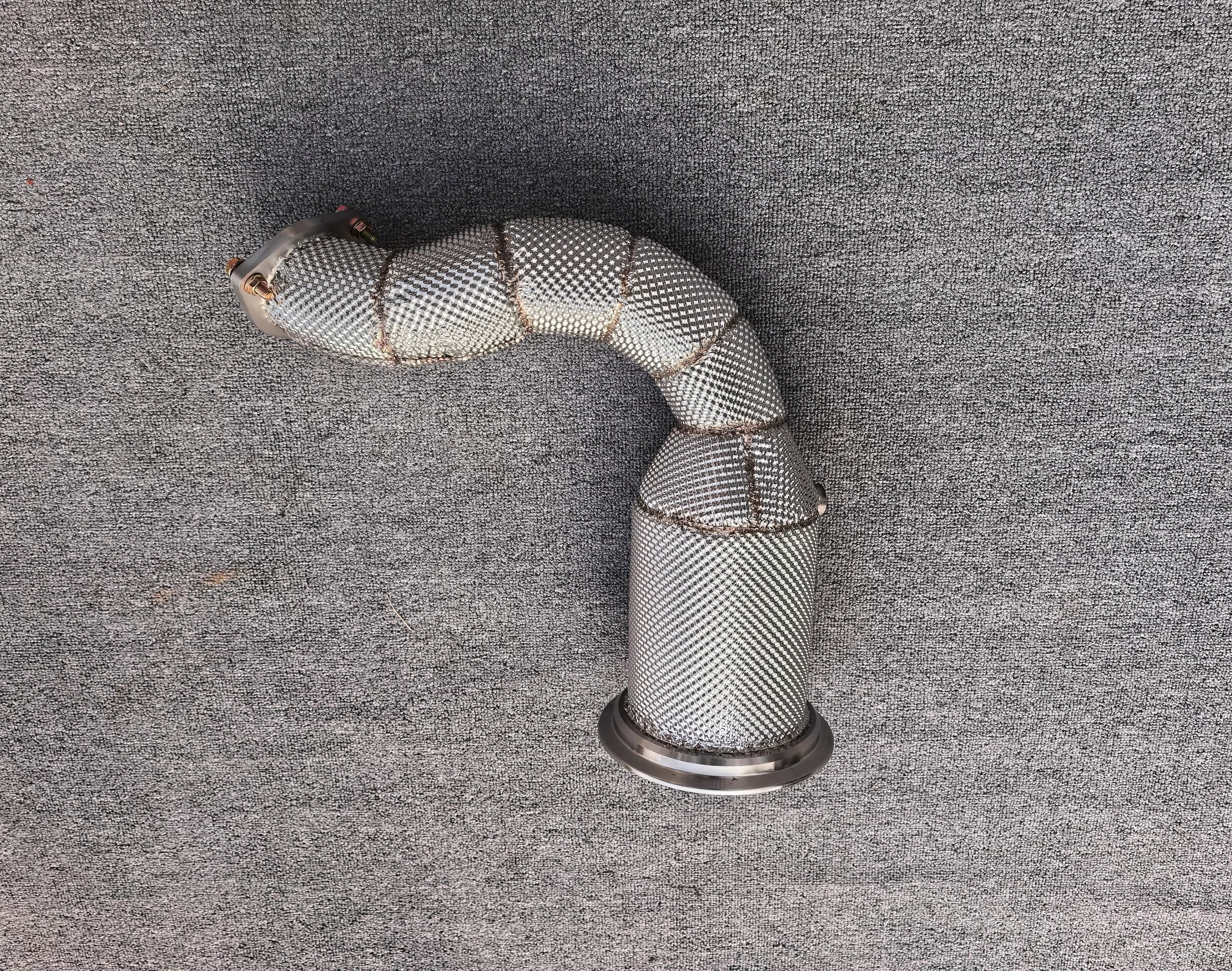 Performance High Flow Catless/Catted Exhaust Downpipe w/ heatshield - Porsche Cayenne 9Y0 3.0T V6 2019-