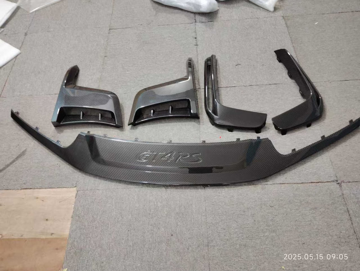 Semi Carbon Fiber GT4RS Style Front bumper upgrade - Porsche 718 Cayman Boxster