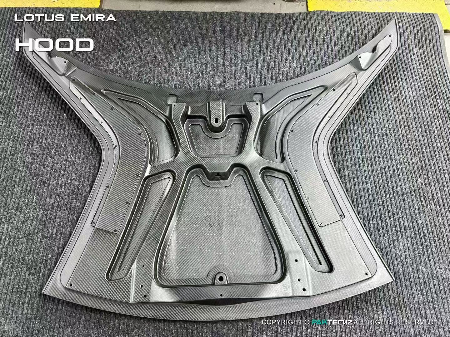 Paktechz Prepreg Dry Carbon Fiber Hood Bonnet - Lotus Emira