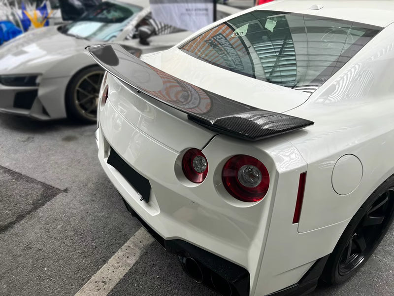 OEM Style Carbon Fiber Rear Trunk Spoiler Wing - Nissan GTR R35