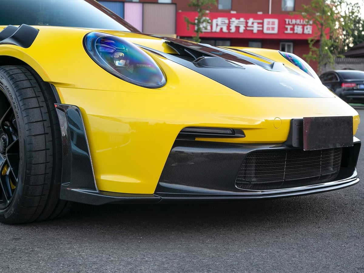 Carbon Fiber Upper Front Bumper Trim Lip - Porsche 992 GT3RS
