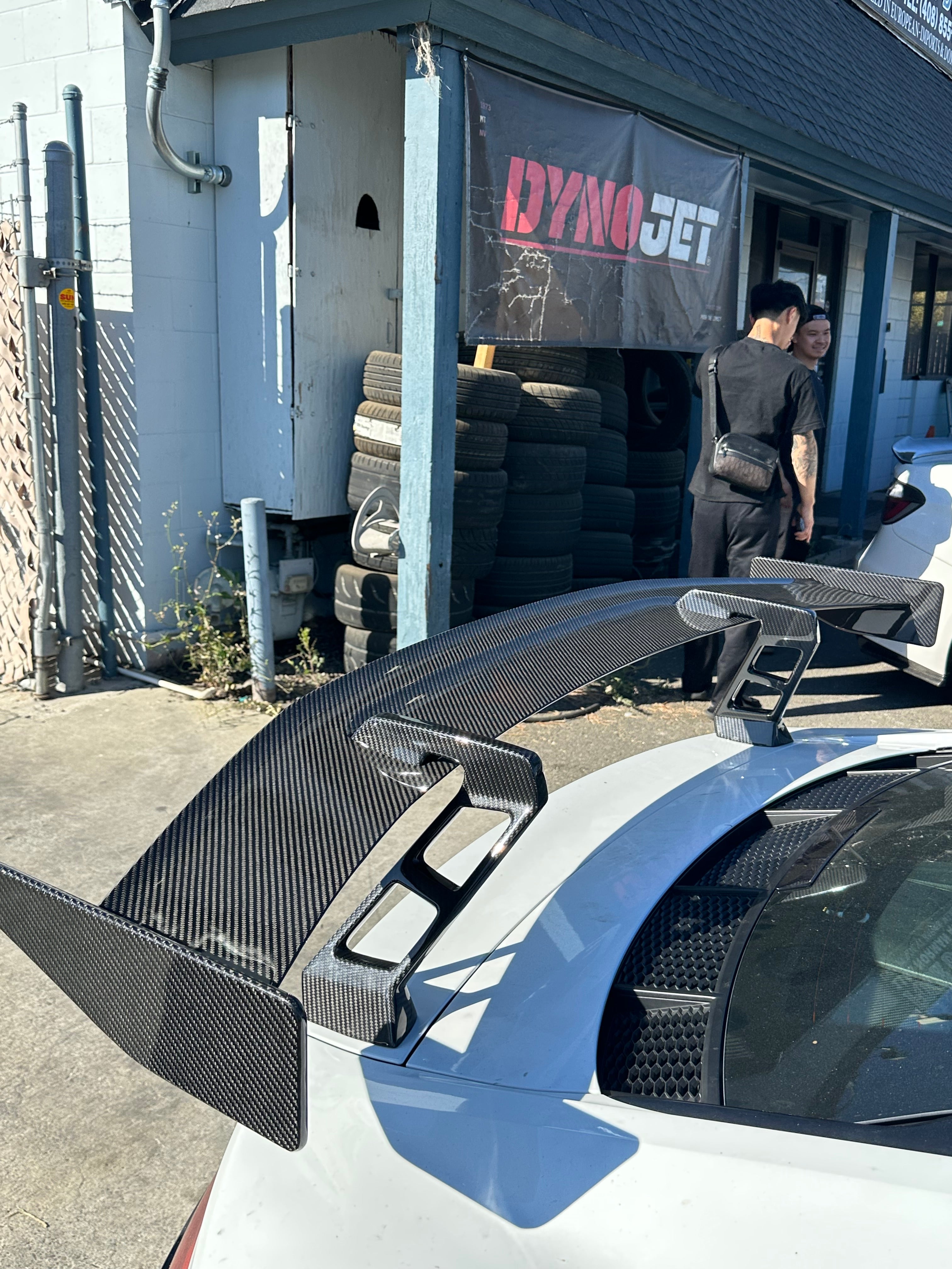 prepreg Carbon Fiber Performance Style V2 Rear High Rise Wing - Audi R8 V10 Gen 2