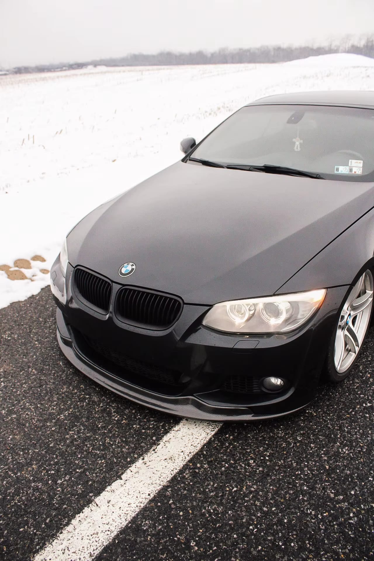 Carbon Fiber Front Lip - BMW 3 Series E92 LCI 325i 335i M Tech 2010 - 2012