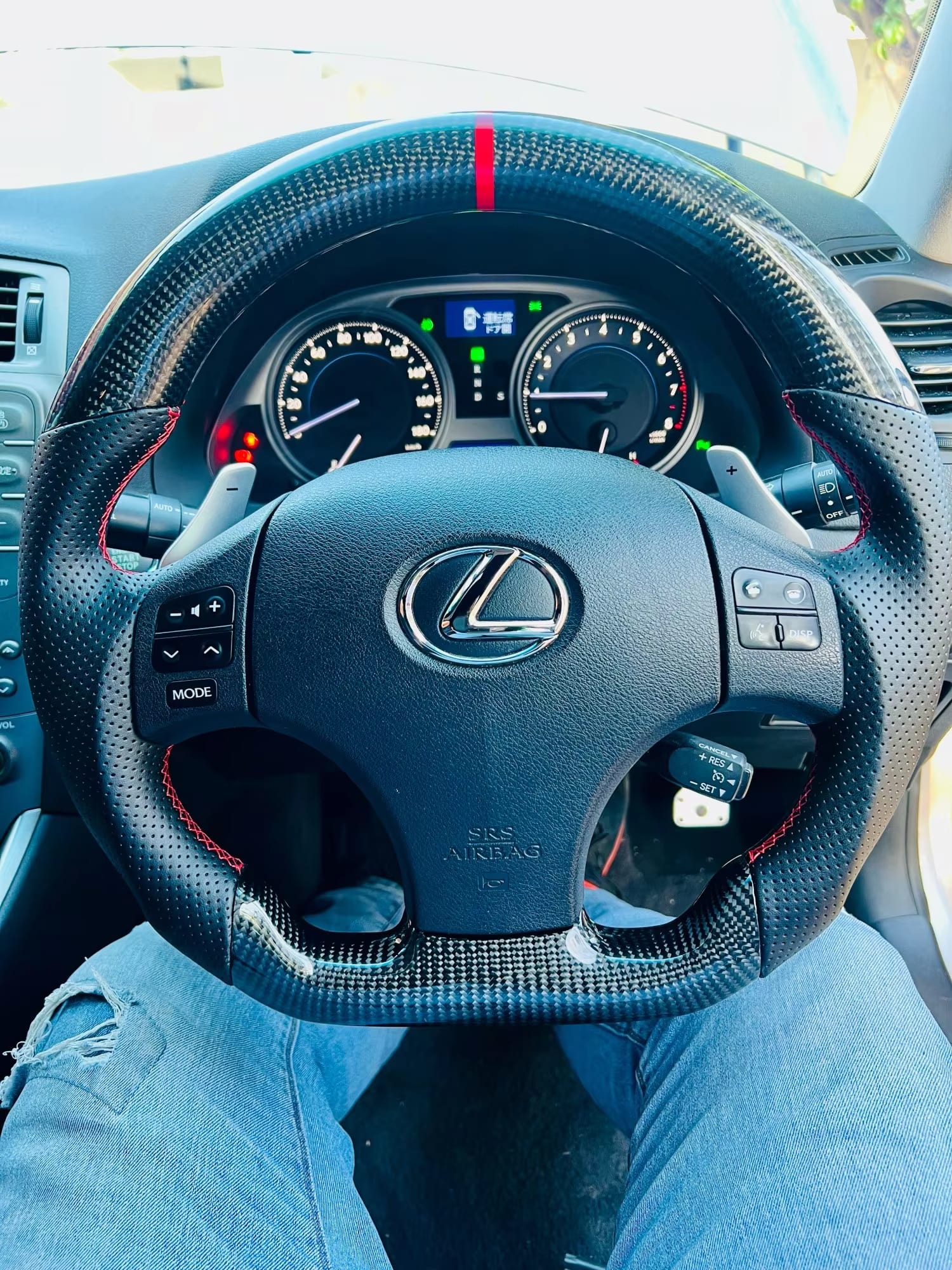 Carbon Fiber Steering Wheel - Lexus IS250 IS300 IS350 ISF F-Sport 2006-2011