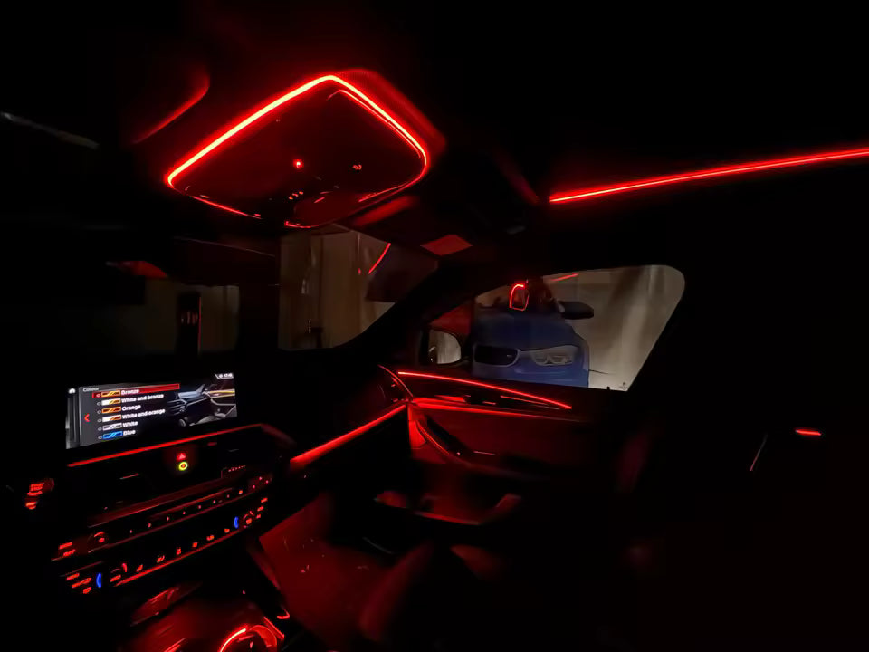 11-Color RGB LED Ambient Reading Light for BMW 2, 3, 4, 5, 6GT, 7 & 8 Series | G20, G30, G01, G05, G06, and G07