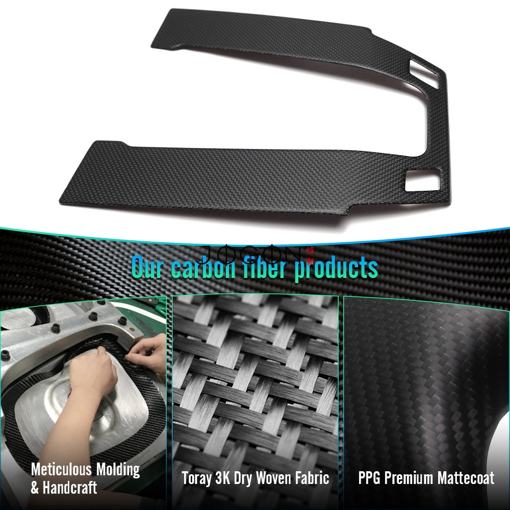 Carbon Fiber Center Console Gear Shift Cover - Porsche 992 911 Turbo S Carrera Targa 4S GTS GT3 RS Dakar 2020+