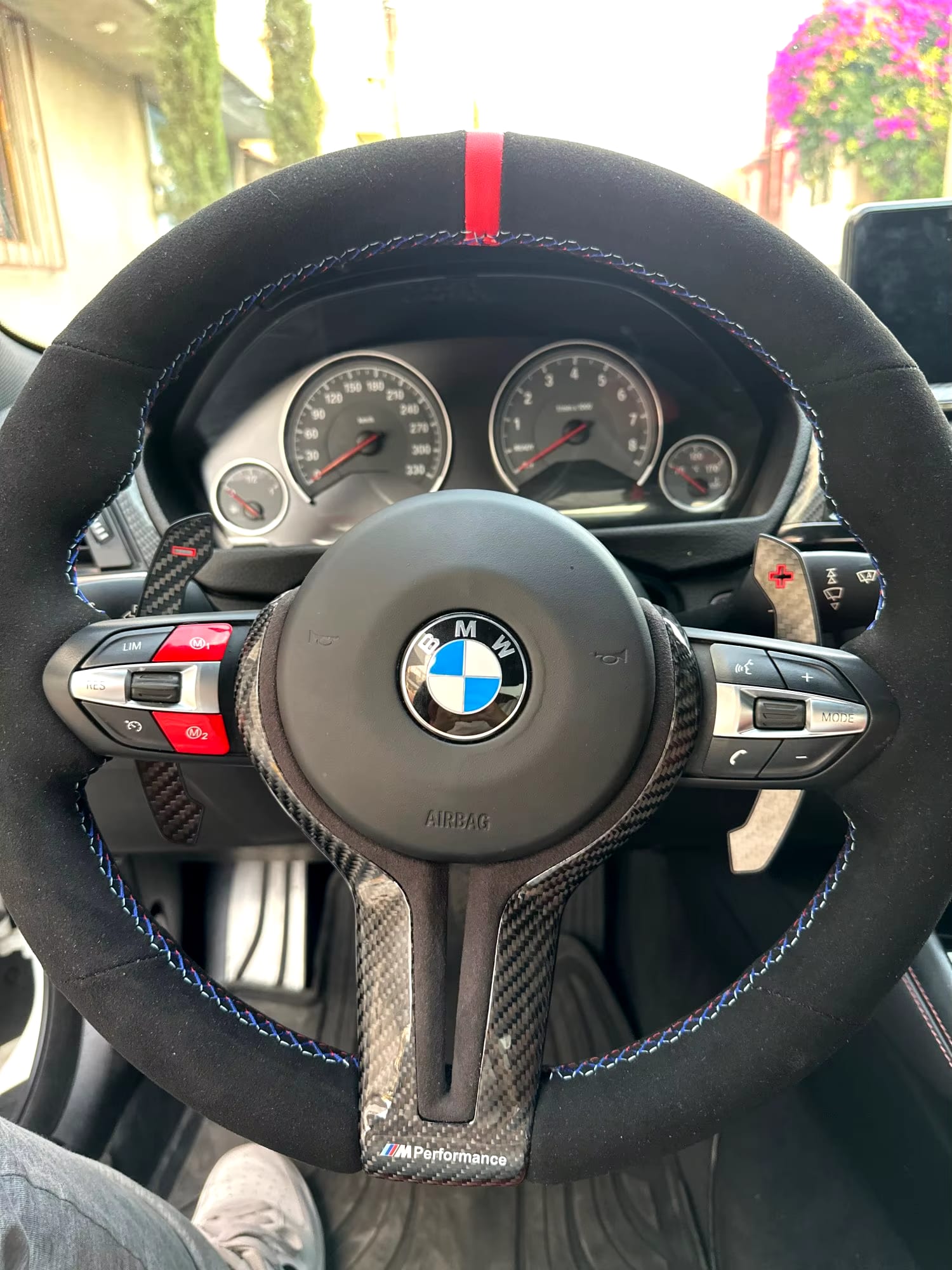 Carbon Fiber Outer center Steering Wheel Trim - F-Chassis M Vehicles