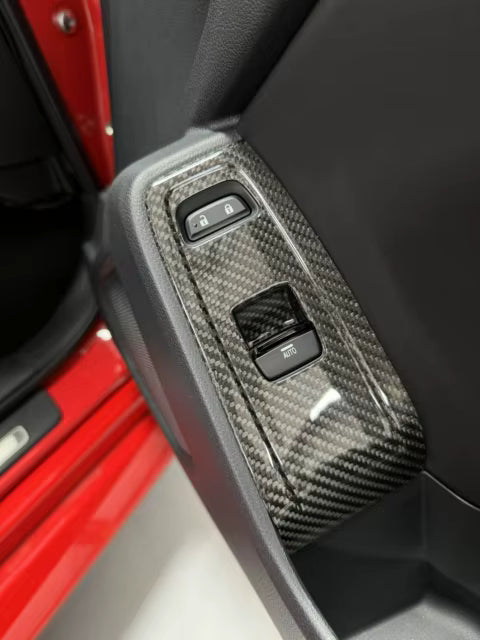 Carbon Fiber Window Lift Switch Frame Cover Trim - 2022+ GR86 & Subaru BRZ
