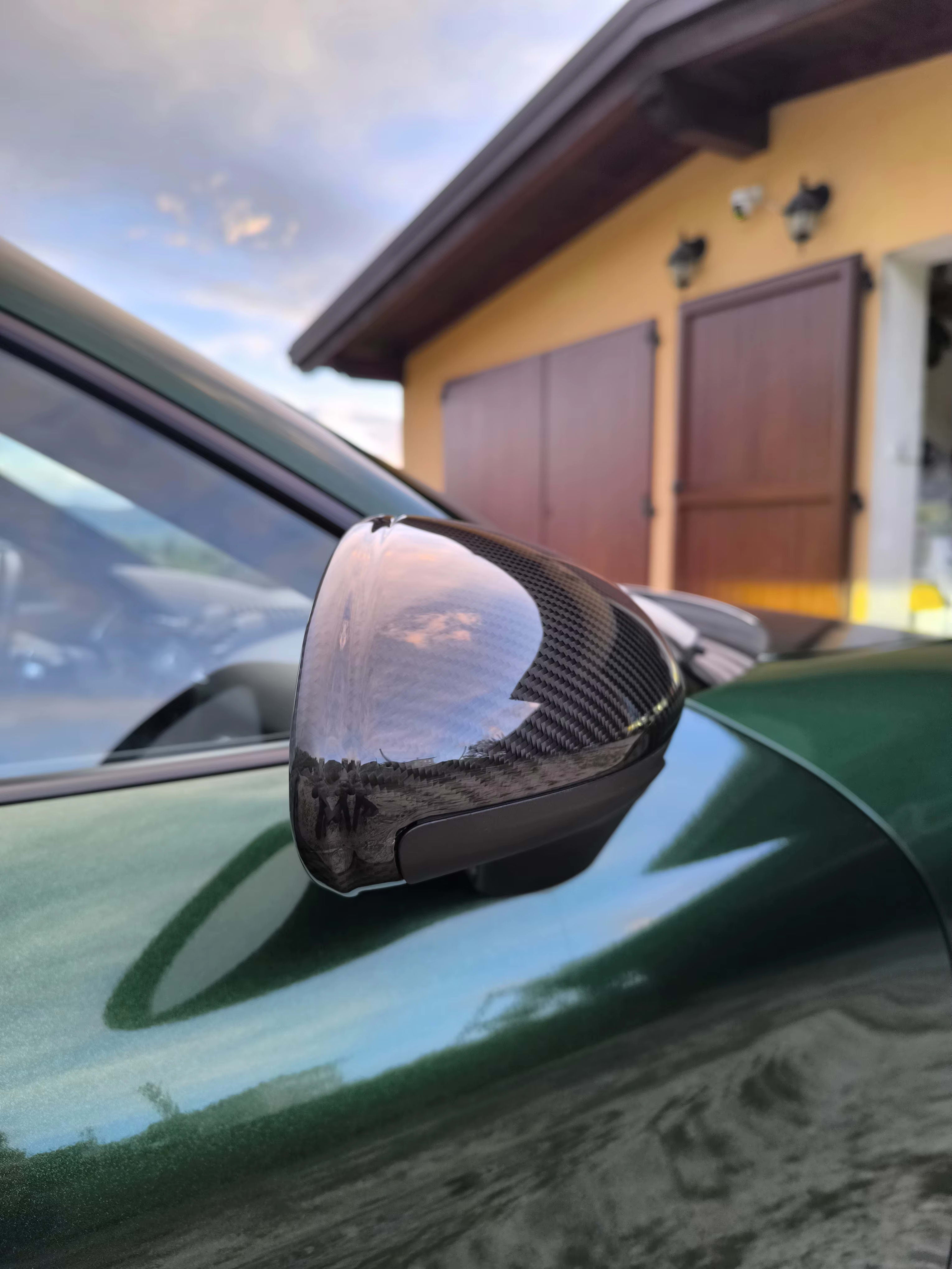 Dry Carbon Fiber Mirror Caps For Porsche 718 Cayman Boxster 2016-2021