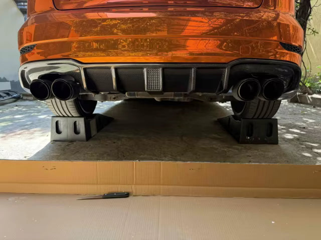 Carbon Fiber Rear Diffuser w/ Brake Light - Audi S3 / A3 S Line