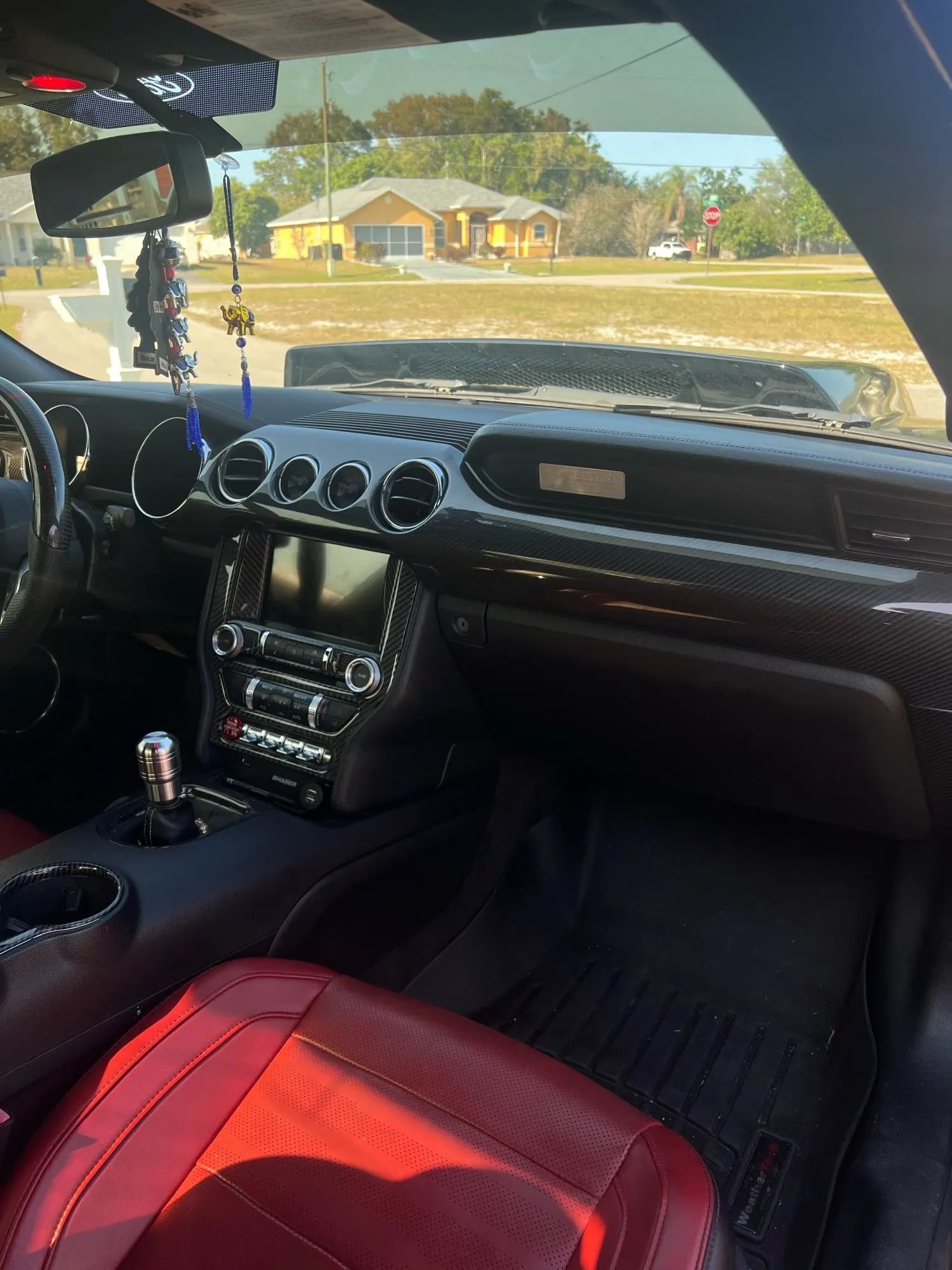 Carbon Fiber Dash Board Trim Console Panel Molding Cover - Ford Mustang GT