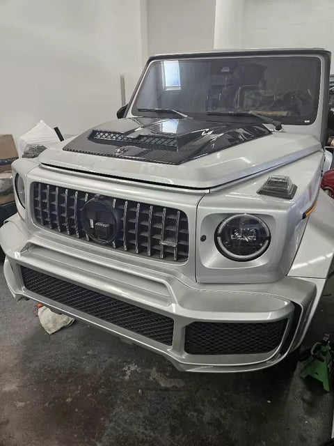 Carbon Fiber BRABUS Style Hood Bonnet Cover - Mercedes AMG G Wagon
