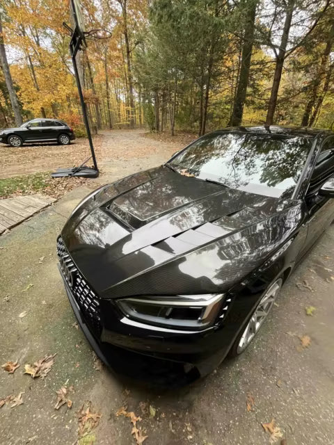 Carbon Fiber Vented Front Engine hood V2  - Audi A5 S5 RS5 B9