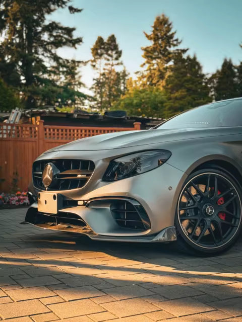 Carbon Fiber BRBS Style Front Splitter lip -  Mercedes Benz W213 E Cclass E63 E43 E400 Sport 2016-2020 W213