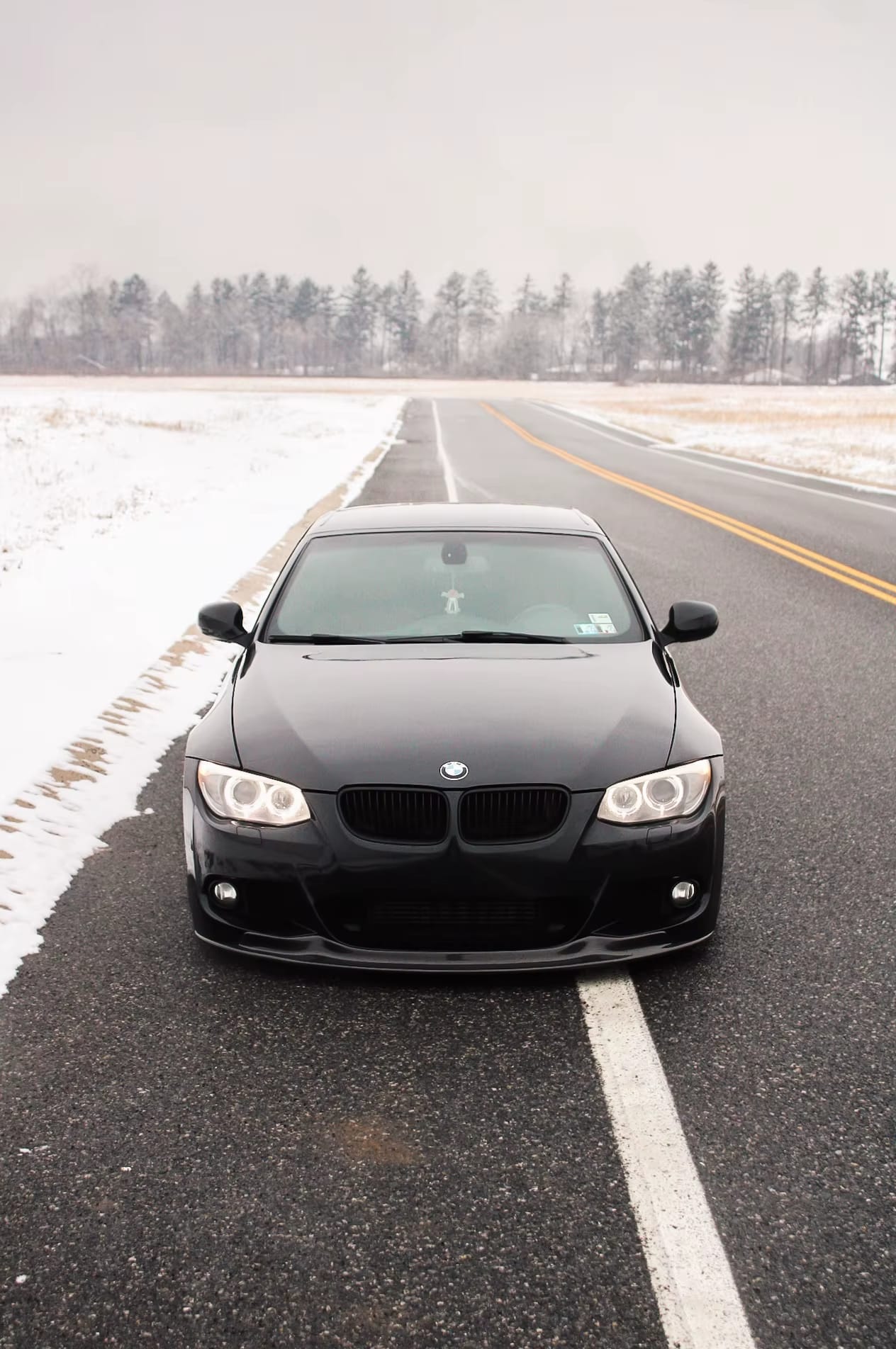 Carbon Fiber Front Lip - BMW 3 Series E92 LCI 325i 335i M Tech 2010 - 2012