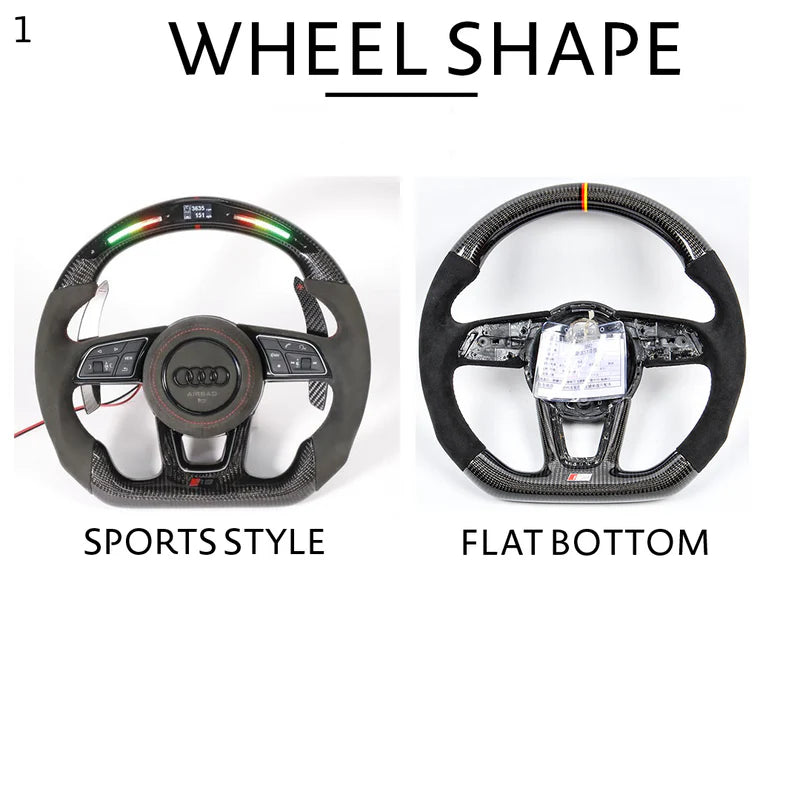Full Custom Carbon Fiber Steering Wheel - Audi S/RS 3,4,5 2016+