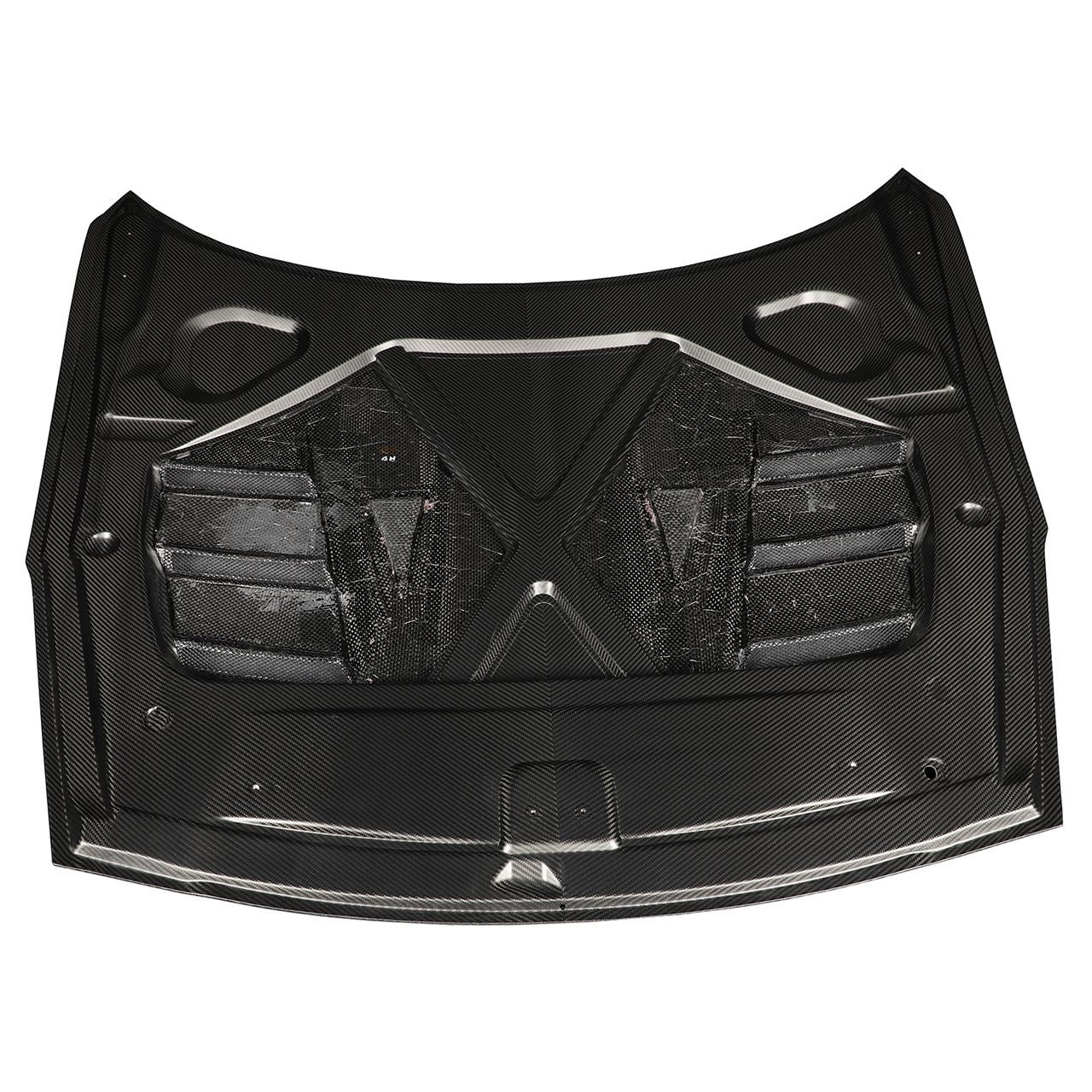Carbon Fiber T Style Vented Front Engine Hood - Nissan R35 GTR 2008-2024
