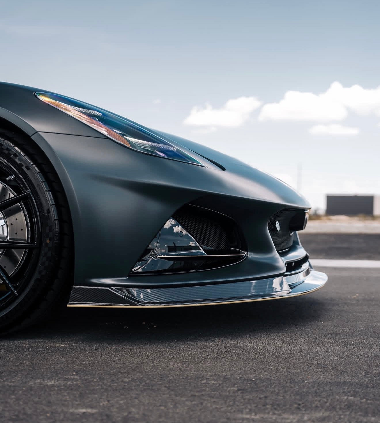 Carbon Fiber V Style Front Lip - Lotus Emira