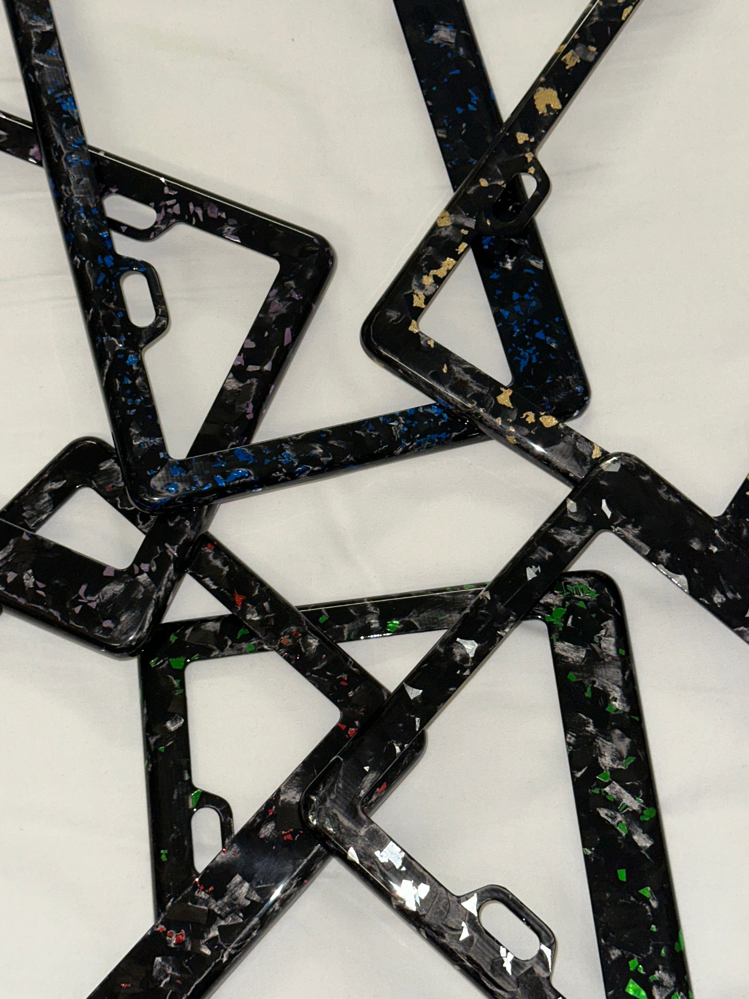 Colored Forged Carbon Fiber Universal License Plate Frame
