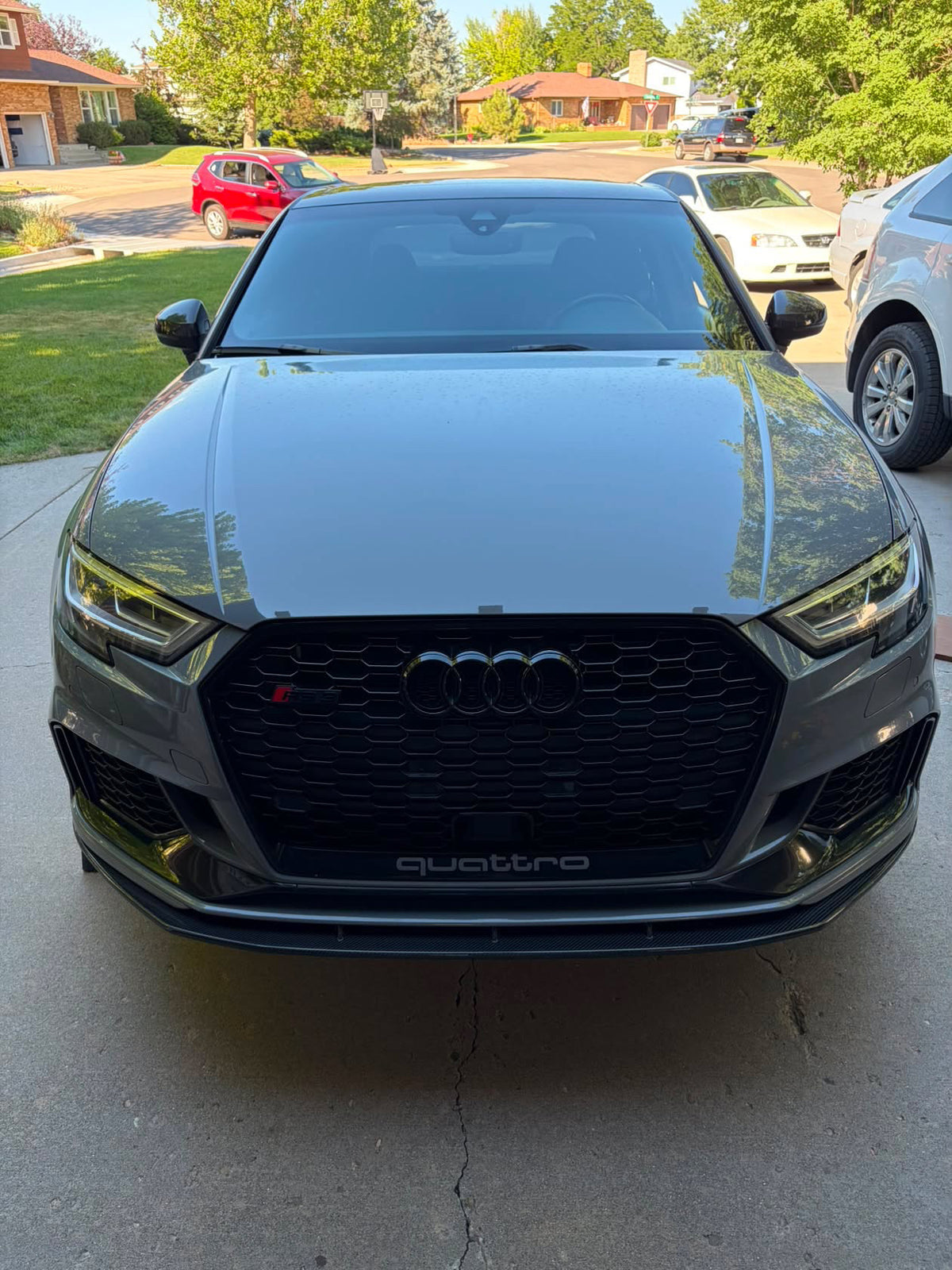Carbon Fiber Front Splitter lip - Audi RS3 8V Sedan 2017 - 2019