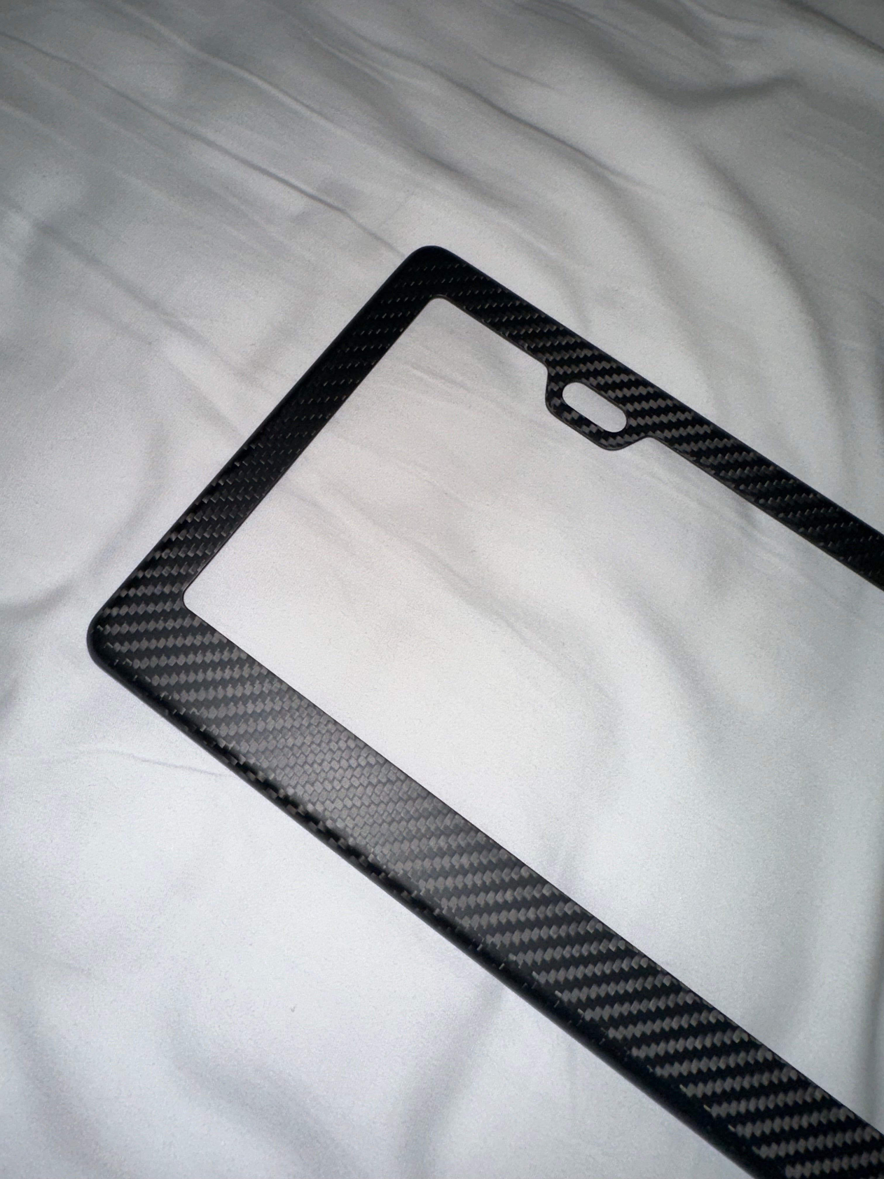 Matte Carbon Fiber Universal License Plate Frame