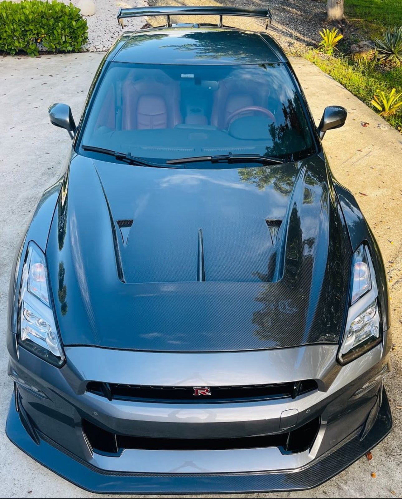 Carbon fiber T style front lip - Nissan R35 GTR 2024+