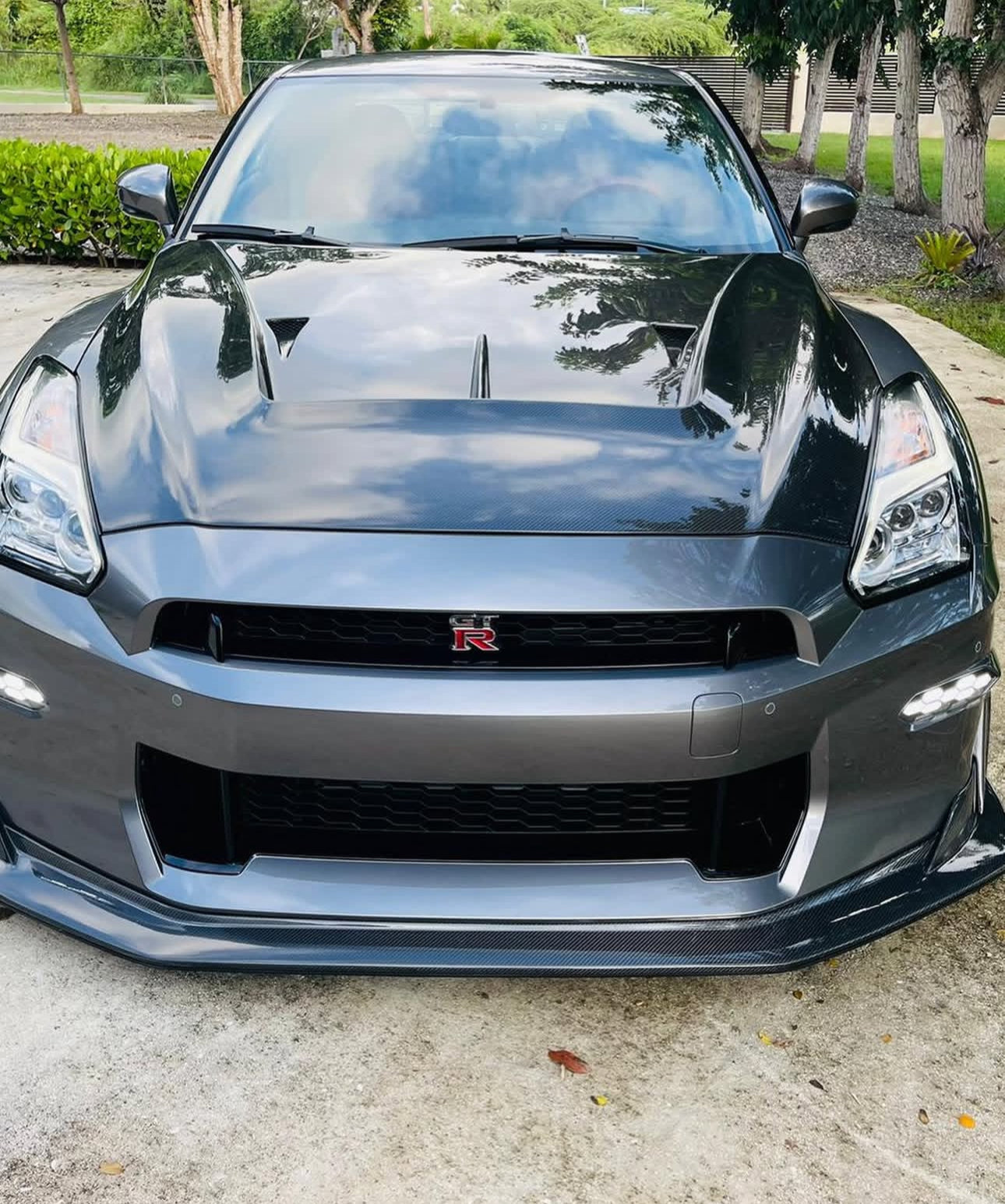 Carbon fiber T style front lip - Nissan R35 GTR 2024+