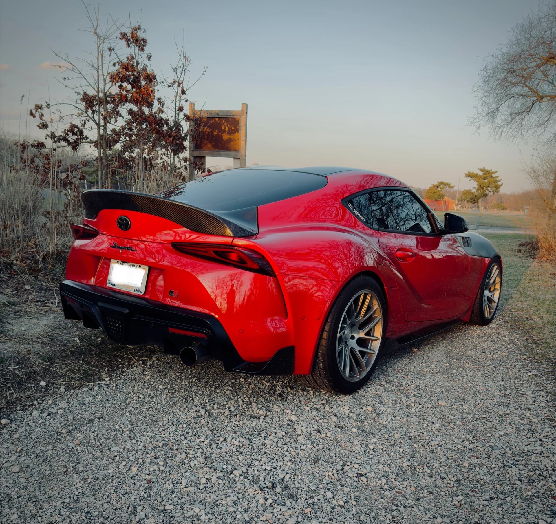 C Style Carbon Fiber Trunk Spoiler Ducktail - Toyota Supra MK5