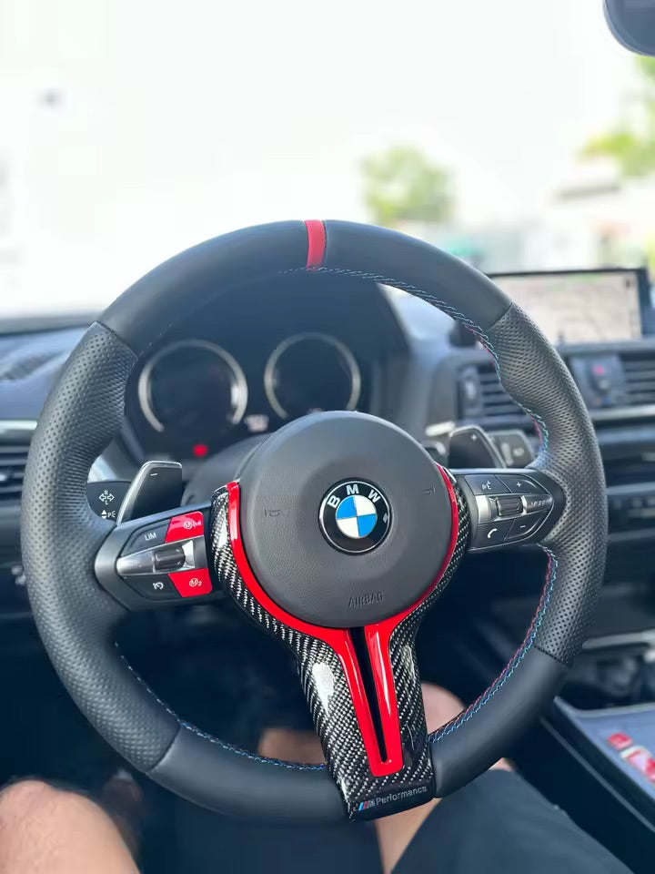 Carbon Fiber Outer center Steering Wheel Trim - F-Chassis M Vehicles