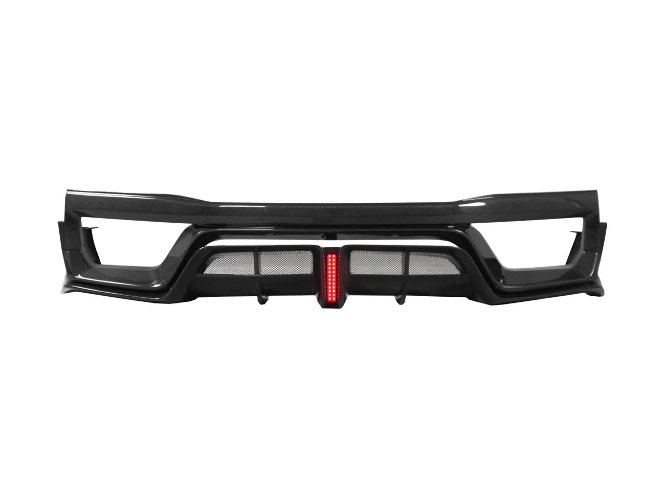 Carbon Fiber BS Rear Diffuser w/ LED Light - 2017-2022 Nissan GTR R35