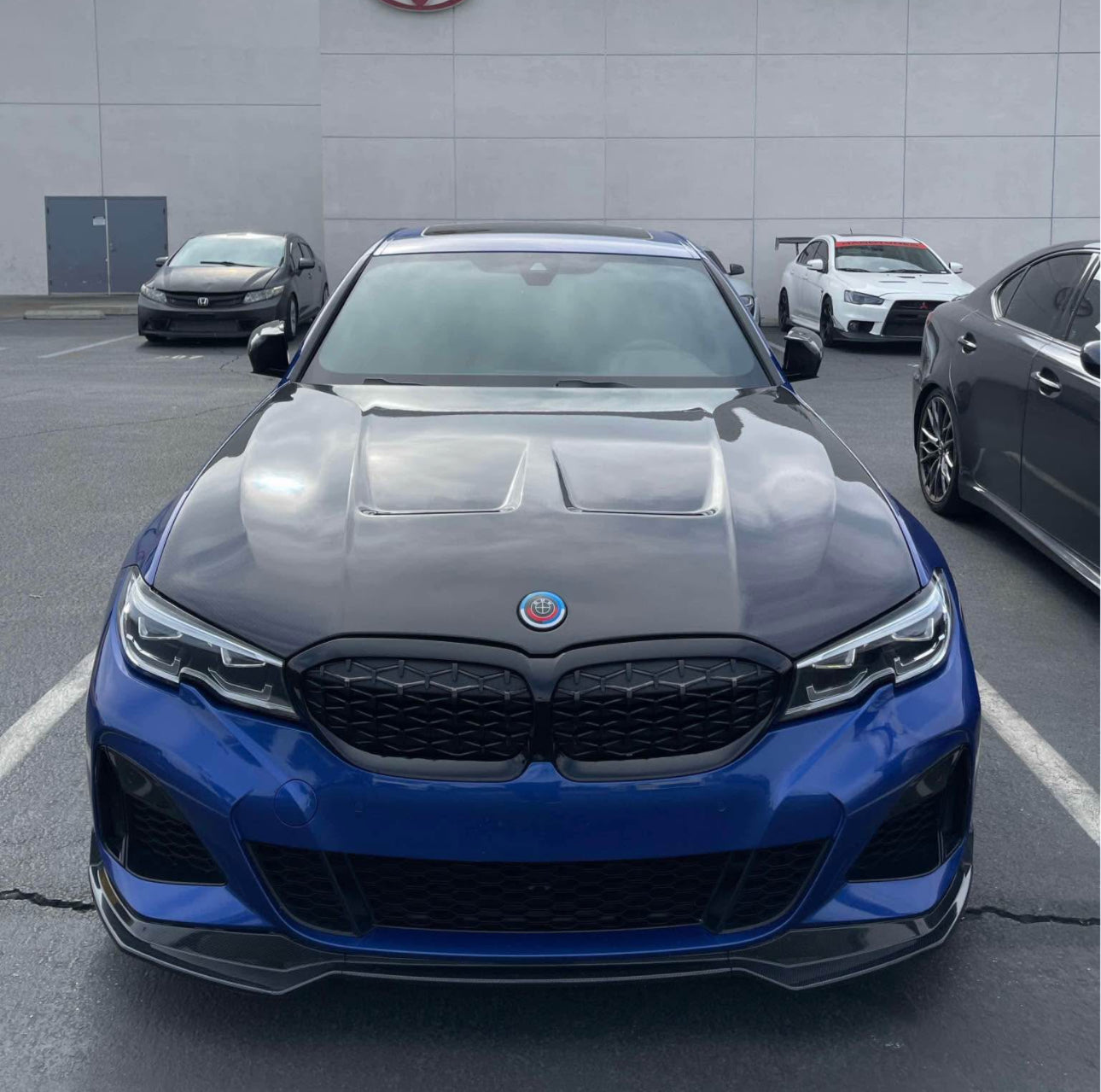 Carbon fiber vented engine hood - bmw G20 3 series