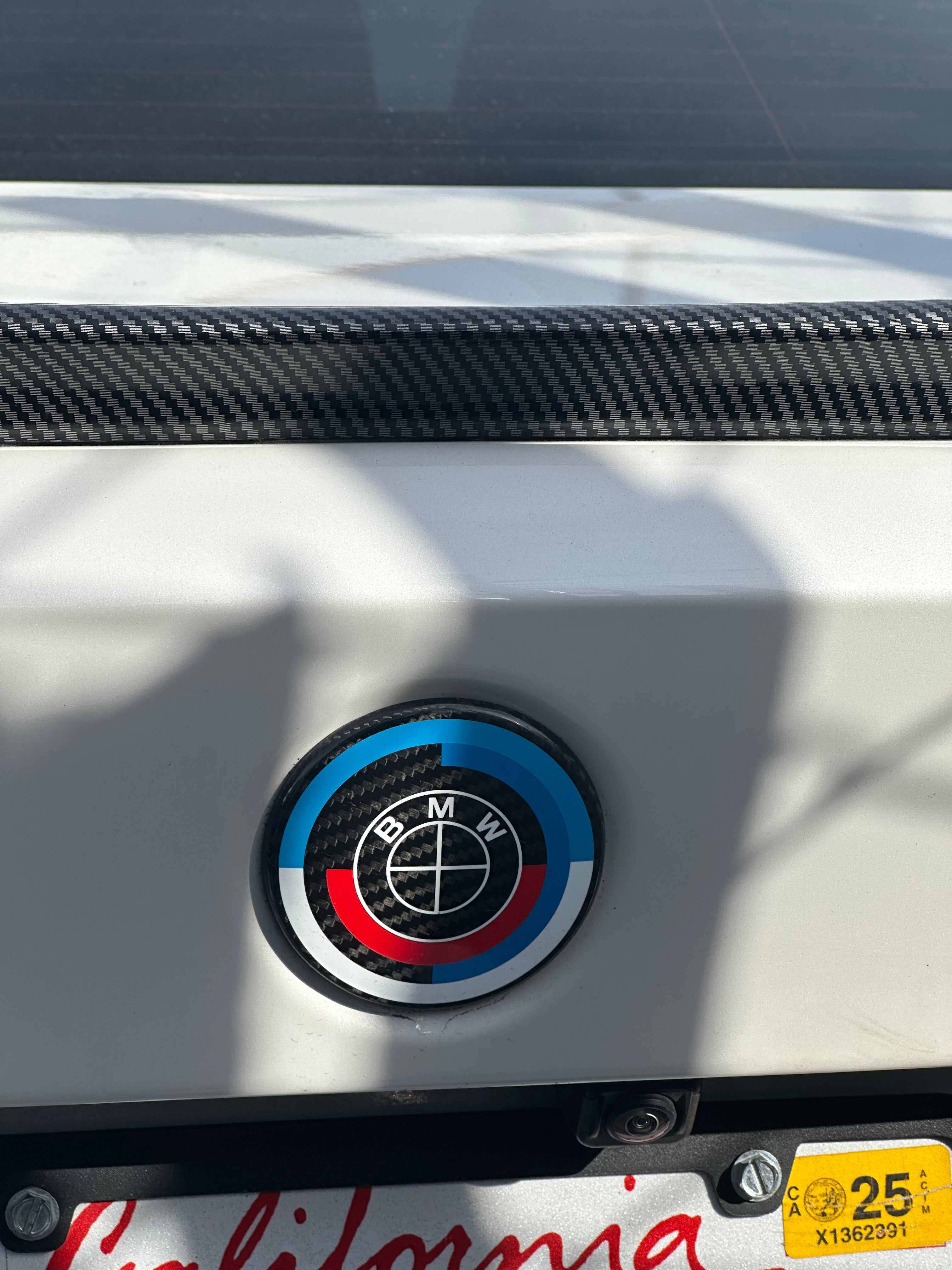Carbon Fiber 50th Years M Heritage Emblem Roundel Cover &  Hub Cap Replacement (7 Piece)- BMW Roundel