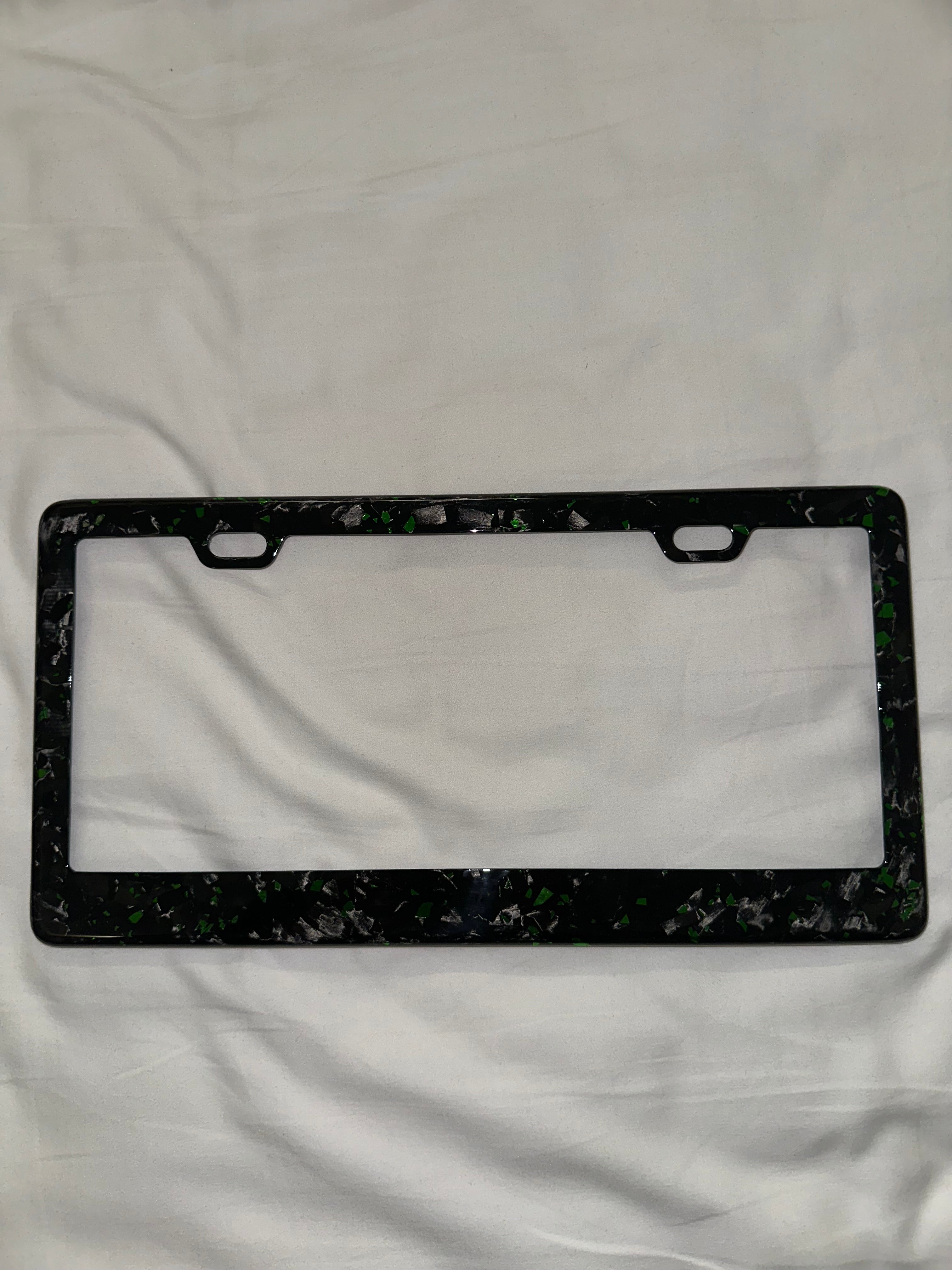 Colored Forged Carbon Fiber Universal License Plate Frame