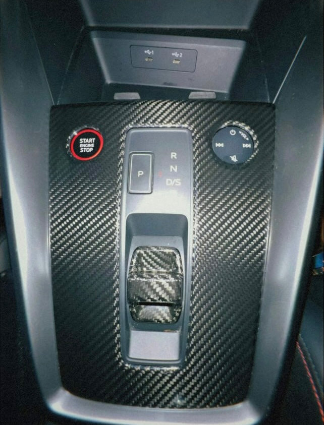 Carbon Fiber Gear Shift Cover - Audi 8Y RS3, S3, & A3