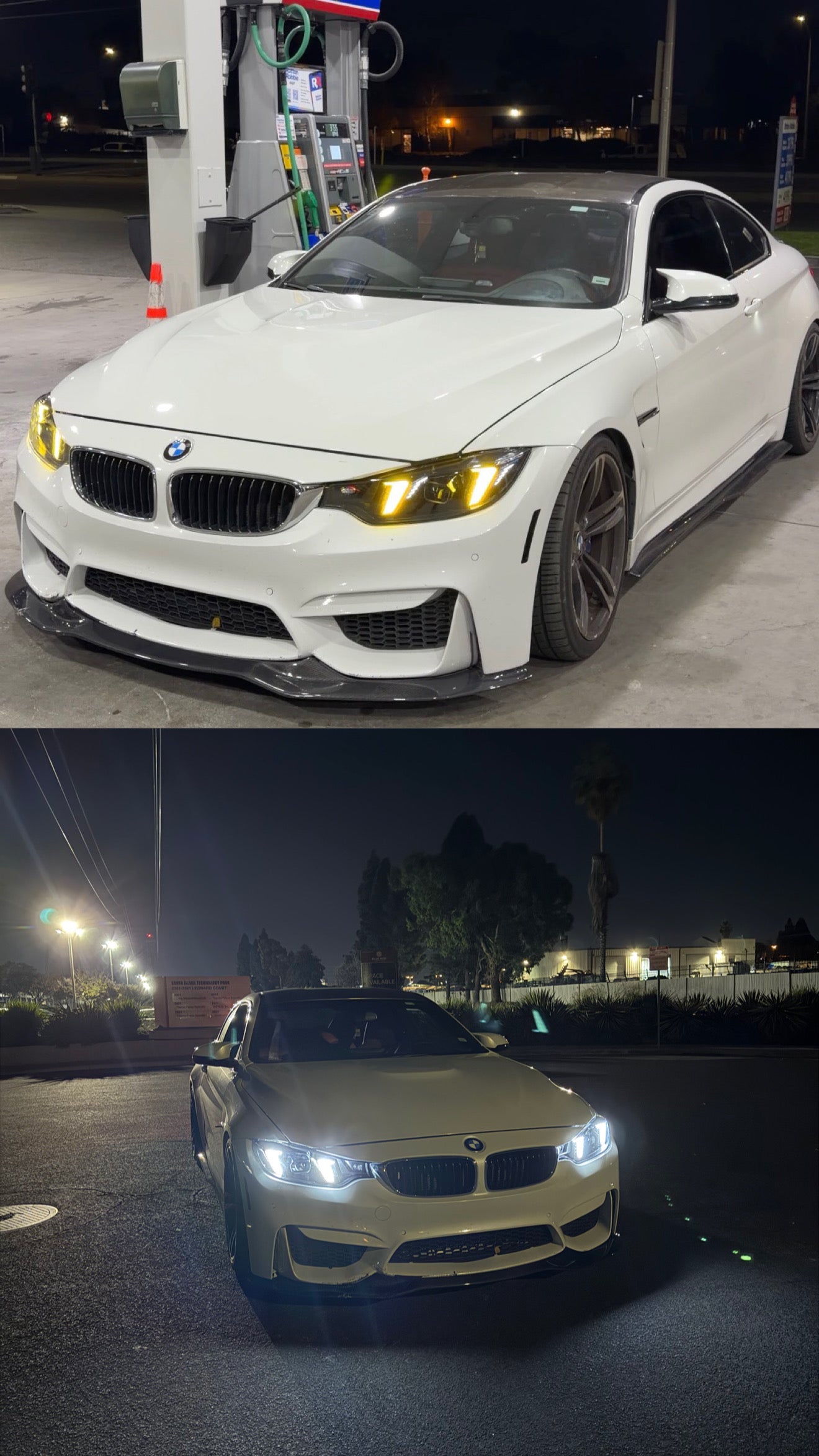 LED Switchable Yellow/White Snake Eye Style Headlights Replacement Set - BMW 4 Series F32 M3 F80 M4 F82 Headlights 2013-2019