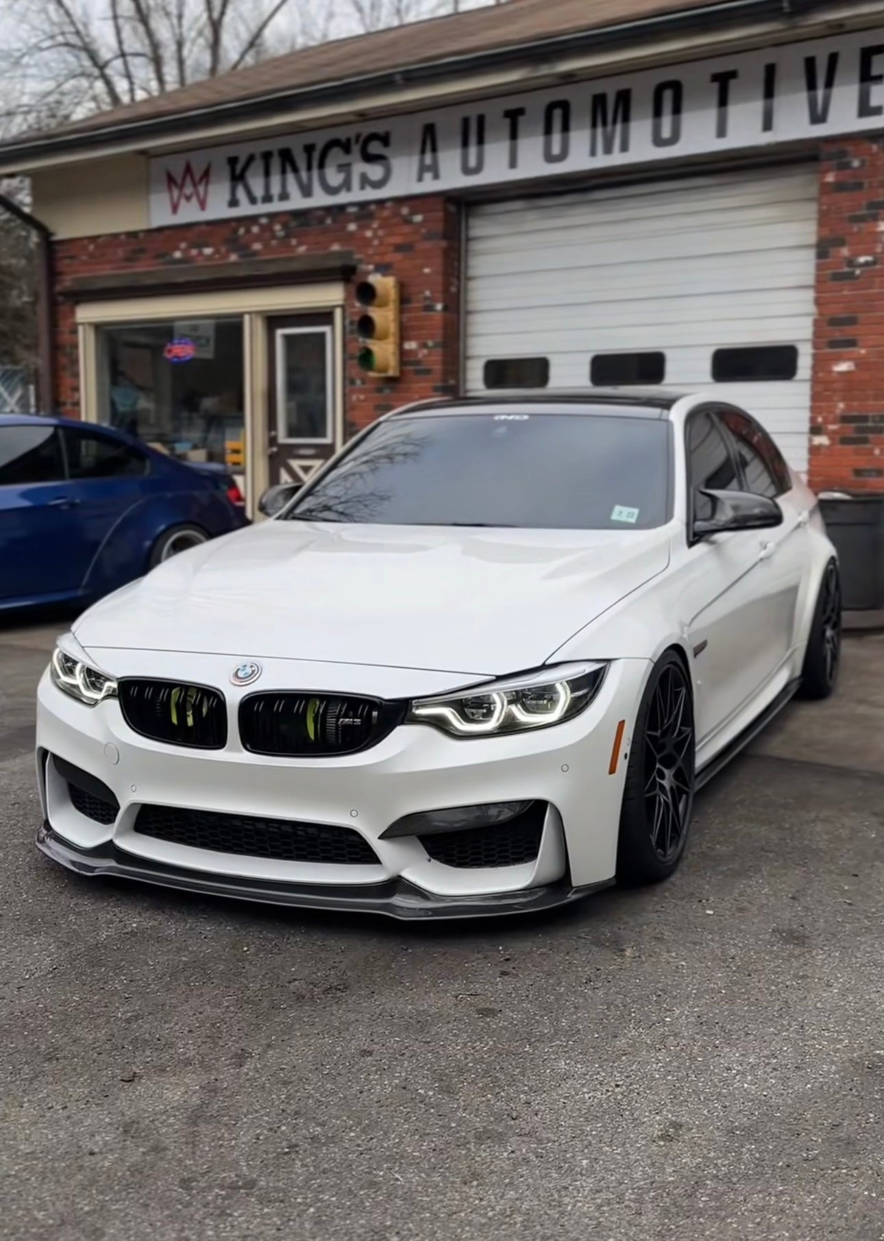 V Style Carbon Fiber Front Lip - BMW F80 M3 & F82 / F83 M4