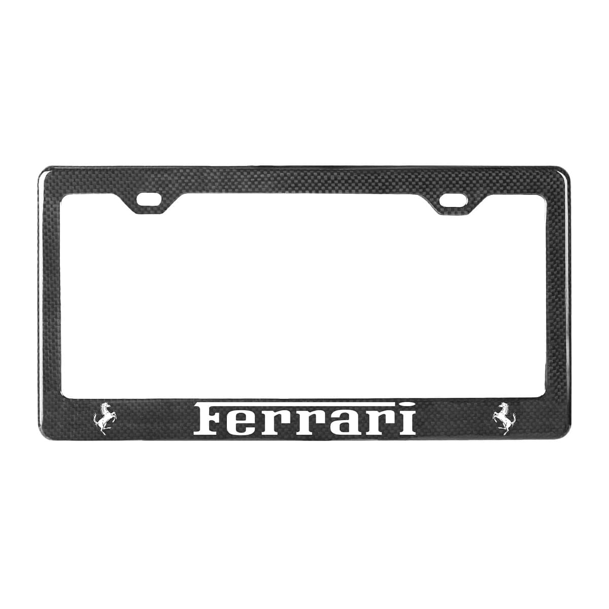 Ferrari Carbon Fiber License Plate Frame Dual horse