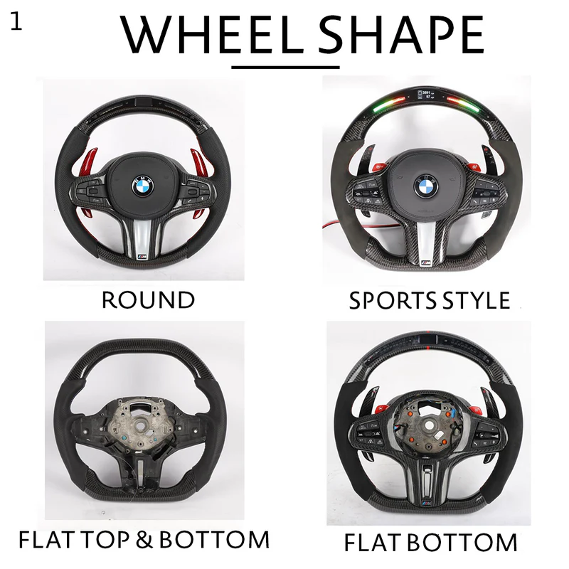 Full Customizable Carbon Fiber Steering Wheel - BMW G28 G21 G81 G22 G82 G29 G30 G31 G38 G32 M3 M4 M5 M6 G Chassis