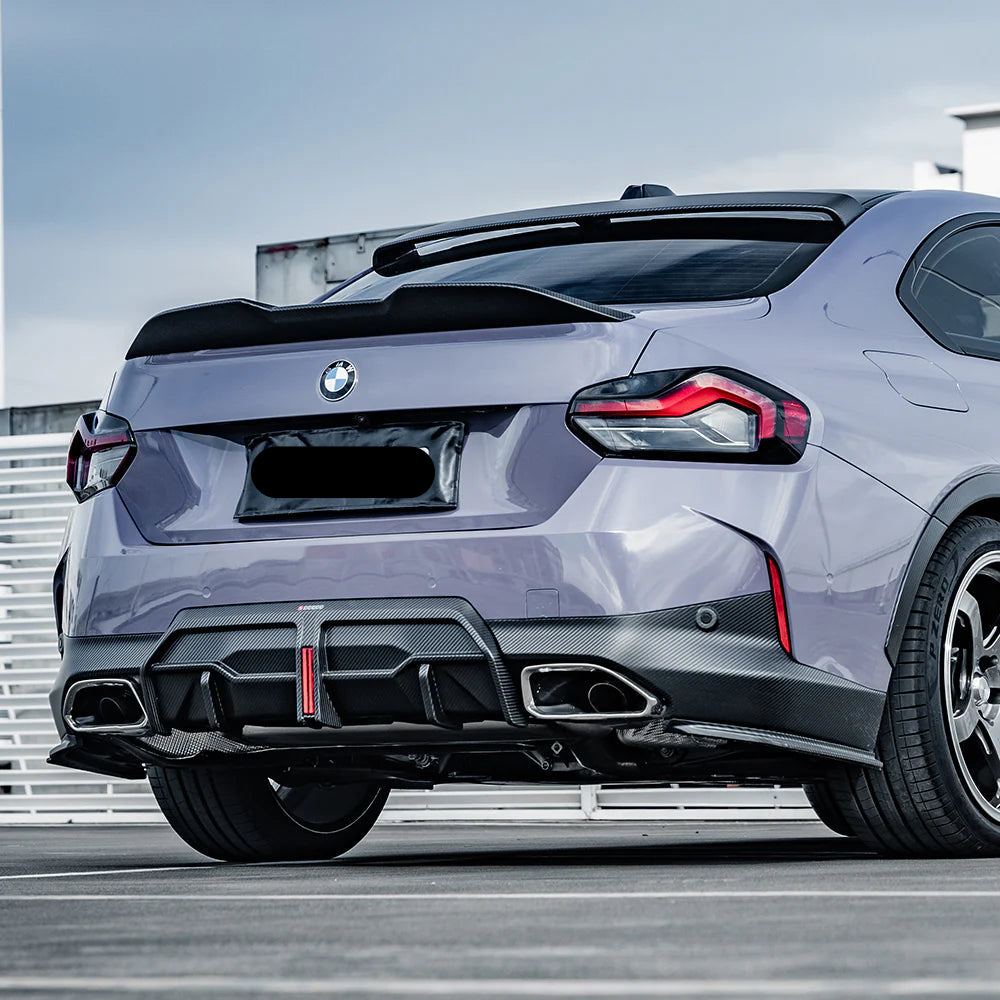 Prepreg Carbon Fiber Side Rear Diffuser Bumper Trim - BMW G42 2 Series