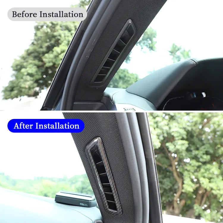 Carbon Fiber Interior Door A-pillar Panel Air Outlet - BMW 8 Series G14 G15 G16 2019-2023