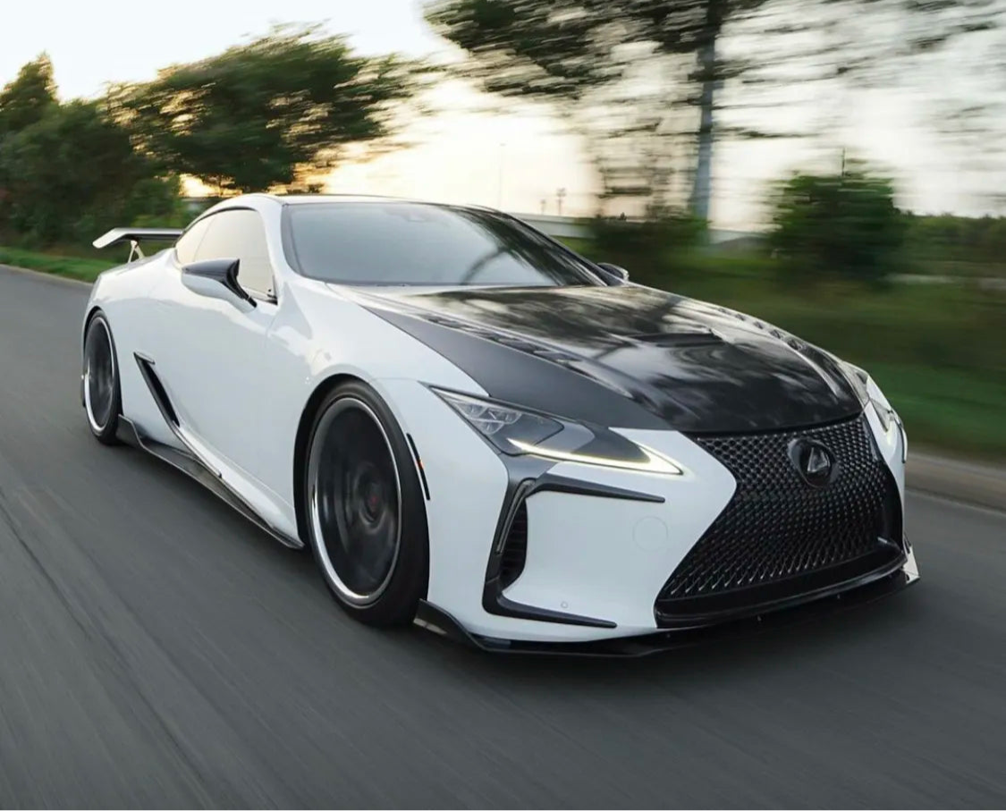 prepreg Carbon Fiber Front Bumper Canards Trim -  Lexus LC500 LC500H